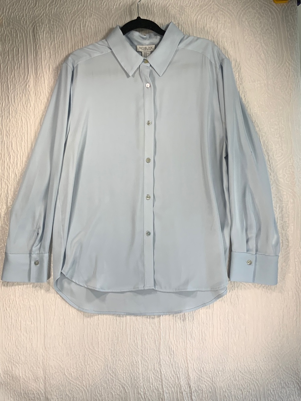 Rachel Zoe Light Blue Collared Blouse
